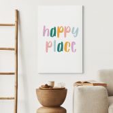 Leinwandbild Spruch - Happy place 