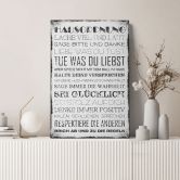 Leinwandbild Hausordnung 