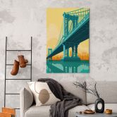 Leinwandbild Stadtblick durch die Manhattan Bridge - Heemskerk 