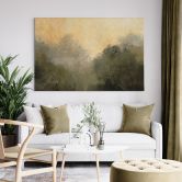 Leinwandbild Verborgenes Licht im Morgennebel - Hobday 