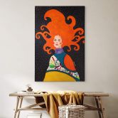 Leinwandbild Frau mit flammendem Haar - Hülya 