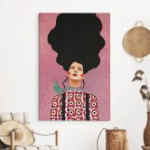 Leinwandbild Frau mit Hosenträgern - Hülya 