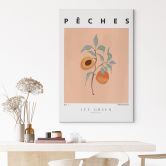 Leinwandbild Saftige Pfirsiche - Ivy Green Illustration 