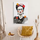 Leinwandbild Frida Kahlo Pop-Art Porträt - Jaszke 