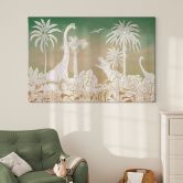 Leinwandbild Abenteuerreise zu den Dinosauriern - Ombre - Kikki Belle 
