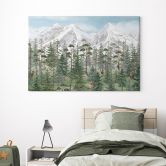 Leinwandbild Waldtiere im grünen Alpenwald - Kikki Belle 