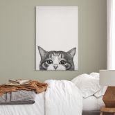 Canvasbillede Nysgerrig kat - Korenkova 