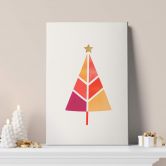 Leinwandbild Kubistika - Bunter Weihnachtsbaum 