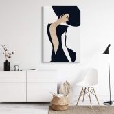 Leinwandbild Kubistika - Die Dame im schwarzen Kleid 