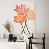 Leinwandbild Farbenfrohe Lotusblumen - Kubistika 