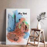 Leinwandbild New York Freiheitsstatue - Love your City 