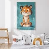 Leinwandbild Fröhliches Tigerbaby - Magnusson 