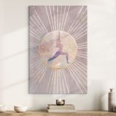 Leinwandbild Yoga Sonnengruß rosa | roségold - Manovski 