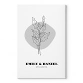 Personalisierbares Leinwandbild Monatsblume Dezember 