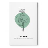 Personalisierbares Leinwandbild Monatsblume Juni 