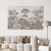 Leinwandbild Landschaft mit Gartenlandschaft in Beige - Ms Tiff 