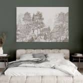 Leinwandbild Wald mit Waldlandschaft in Beige - Ms Tiff 