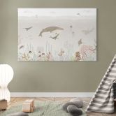 Leinwandbild Wale und ihre Freunde in der Unterwasserwelt - Kinderzimmer - Oliver Robins 