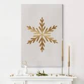 Canvas  Orara Studio - Golden Snowflakes 