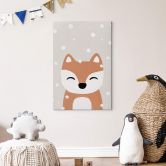Kinderzimmer Leinwandbild Schneefuchs - Orara Studio 