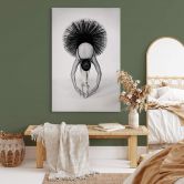Leinwandbild Pentony MA - Ballerina Schwarz-Weiß 