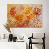 Leinwandbild Goldener Blütenrausch | Botanische Kunst - Pomata 