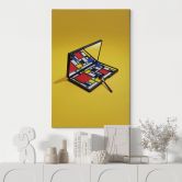Leinwandbild Make-Up Palette im Stil von Piet Mondrian - Pozdniakov 