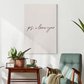 Leinwandbild Ps. I love you | Handschriftliche Typografie 