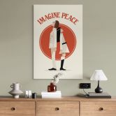 Leinwandbild Imagine Peace - Zwei für Frieden und Hoffnung - Retrodrome 