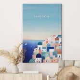 Leinwandbild Häuser von Santorini - Rivers 