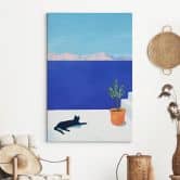 Leinwandbild Siesta mit Katze am Meer - Rivers 