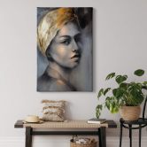 Leinwandbild Schmucker - Das Mädchen mit dem goldenen Haarband 
