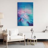 Leinwandbild Polarlicht in Türkis und Lila | Abstrakte Kunst - Schmucker 