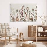 Leinwandbild Sir Edward - Trockenblumen Weiss 