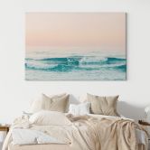 Canvas  Blåt hav møder lyserød himmel i Grækenland - Sisi & Seb 
