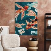 Leinwandbild Zwei Kois im Teich - SpaceFrog Designs 