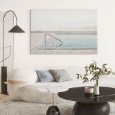 Tableau sur toile Piscine à débordement avec vue sur les nuages - Steinkopff 