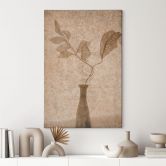 Leinwandbild Stillleben mit herbstlichen Blättern in Beige | Mocha Mousse - Tokarev 