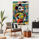 Leinwandbild Treechild - Mickey als Astronaut im Retro Stil 