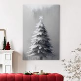 Canvas  Sneklædt juletræ - Treechild 