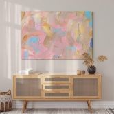 Leinwandbild uplusmestudio - Abstrakt in Rosa 