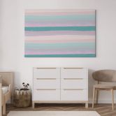 Leinwandbild Streifen - Farbenfrohe Leichtigkeit - uplusmestudio 