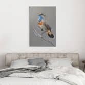 Leinwandbild Singendes Blaukehlchen - van Duijn 