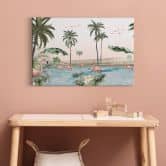 Leinwandbild Kikki Belle - Flamingo Oase 