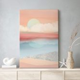 Leinwandbild SpaceFrog Designs - Minzfarbener Mond 