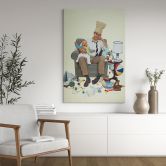 Leinwandbild Kurt Ard - Wo bleibt Mama denn (1960) - 70x100 cm 