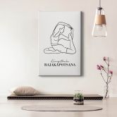 Leinwandbild Yoga - Königstaube - Line Art 
