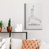 Leinwandbild Yoga - Krieger - Line Art 