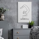 Leinwandbild Yoga Skorpion - Line Art 