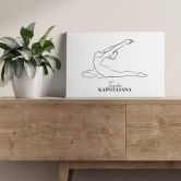 Leinwandbild Yoga - Taube - Line Art 